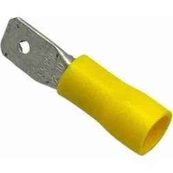 Resim Erkek Fiş Standart (Izoleli) (6.3 Mm) (4.00-6.00 mm Kablo Uyumlu) Sarı 