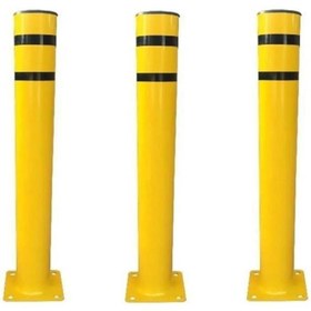 Resim Hayat Trafik Metal Delinatör Kulaksız Sarı-Siyah 3'lü Set 