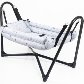 Resim LOOVE BEBE Neptün Pamuklu Bebek Hamak Gri 
