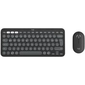 Resim Logitech Pebble Keys 2 K380s Bluetooth Klavye-920-011859 + Logitech M350s Pebble 2 Kablosuz Sessiz Mouse-910-007015 