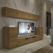 Resim Decoraktiv Trendstyle 9S Mdf Tv Ünitesi Tv Sehpası - Naturel Pera 