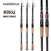 Resim VANFOSH 60KG Maksimum Sürükleme Teleskopik Balıkçılık Çubuğu - Hafif Karbon Fiber Spinning Çubuğu, Ergonomik Kork Tutma Kolu, Hızlı Eylem ve Dönen Tasarım, Tuzlu Su / Tatlı Su, Yetişkinler ve Babalar İçin İdeal, Tatlı Su Balıkçılığı Çubukları, Şık Çubuk Tasarımı, Dayanıklı Çubuk Yapısı 