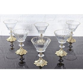 Resim Paşabahçe Serisi Vanıllıa Kase & Magnolıa Kase & Dondurmalık & Şekerlik Semerkand Gold Döküm Ayaklı Naturel 