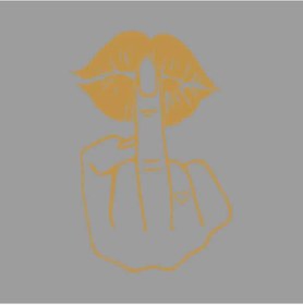 Resim Çizgi Film Için Bir Orta Parmak Yaratıcı Ve Komik Çıkartmalar Gibi Bir Öpücük Vermek Golden Color L 1 Piece Set 