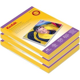 Resim Kodak 230 Gr10X15 Parlak 3'Lü 300 Adet Inkjet Fotoğraf Kağıdı 