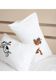 Resim Bk Gift Kişiye Özel Eğlenceli Kedi Tasarımlı Pamuklu 2 Li Yastık Kılıfı Seti-3 50x70cm , Sevgiliye , Ev si, Tasarım Ev Tekstili 