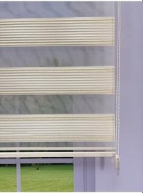 Resim donatti perde ANKA Serisi Gold Simli Zebra Perde - Gündüz Gece Kullanım, Stor Mekanizmalı 270 x 200 