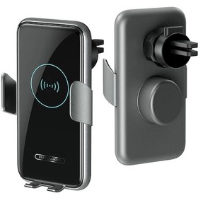 Resim Yaozixa V8 Araç Kablosuz Şarj Cihazı - Otomatik Algılama, Süper Kondansör, Hızlı Şarj, 360 Döner Ventil Tutucu, Gri 