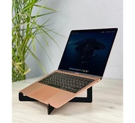 Resim Bk Taşınabilir Siyah Ahşap Notebook Laptop Standı 