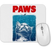 Resim Baskı Dükkanı Paws Jaws Horror Korku Film Movie Spielberg Crossover Mouse Pad 