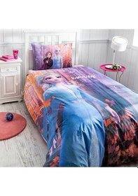 Resim Tek Kişilik %100 Pamuk Çocuk Nevresim Takımı,disney Lisanslı Frozen Desenli Nevresim 160x220 