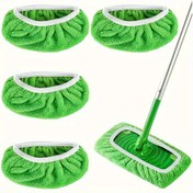 Resim 4 adet Tekrar Kullanılabilir Mop Bezleri - Makine Yıkanabilir ve Uzun Ömürlü, Islak ve Kuru Temizlik için Yüksek Emici, Kolay Temizlenebilir Düz Mop Kapakları, Temizlik Gereksinimleri 