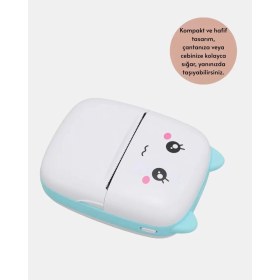 Resim Hace Bazaar Kablosuz Mini Cep Yazıcısı Bluetooth Destekli 1200MAH Bataryalı 