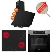 Resim Ferre FryArt&FlowArt Novetra Sessiz Davlumbaz Elektrikli Inox Ank. Set (D063-SA + MS263 + XE63MI) 