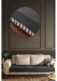 Resim Asya Koltuk Örtüsü 115x200 Cm - Siyah 