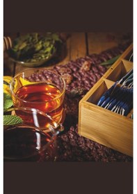 Resim Bambu 6 Bölmeli Çok Amaçlı Saklama Kutusu, Bambu Organizer Bambu 