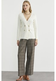 Resim Maskülen Kruvaze Triko Ceket - Kemik Kemik 