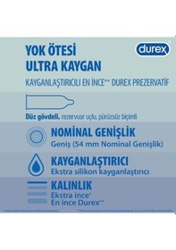 Resim Durex Yok Ötesi Ultra Kaygan Prezervatif 10'lu + Humanlife 5 Gr X 10 Çilek Aromalı Jel Lubricant 