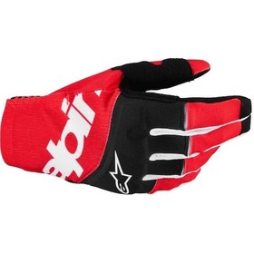Resim Alpinestars Techstar Off-road Eldiveni Kırmızı Siyah 