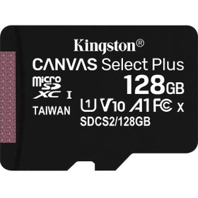 Resim Kingston Canvas Select Plus SDCS2/128GB 128 GB MicroSDXC Class 10 UHS-I Hafıza Kartı + Adaptör 