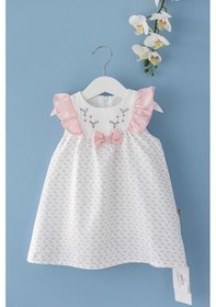 Resim Babymod Kız Bebek Elbise Çiçek Desenli Fiyonklu Bebek Elbise 001 