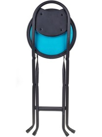 Resim HASTUNÇ Hastunç- Katlanır Sandalye Sırtlı Cami Namaz Taburesi ( turkuaz ) 