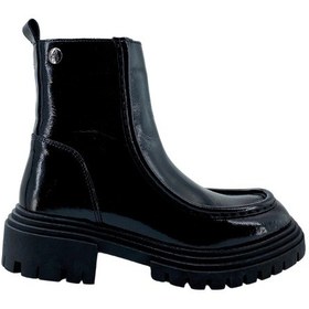 Resim Albini 26104152r Hakiki Rugan Deri Kadın Bot Siyah 