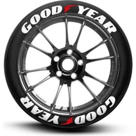 Resim Bombtire Goodyear Beyaz Beyaz Lastik Yazısı 8'li Alman Yapıştırıcı 