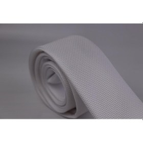 Resim Demfashion Özel Desenli Kravat Mendil Seti - Beyaz (538523423) Beyaz 
