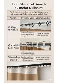 Resim Keten Fonluk Perde Rüstik Ve Kornişe Uygun Düz Dikim Turuncu 