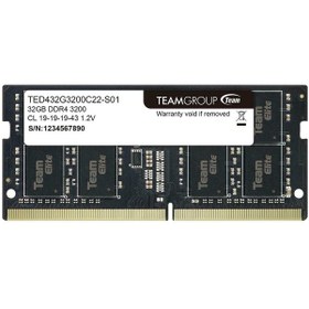 Resim Team Elite 32GB (1x32GB) 3200MHz CL 22 DDR4 Notebook SODIMM Ram (TED432G3200C22-S01) Orjinal - Faturalı - Garantili Ürünler - Hızlı Gönderim