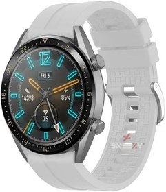 Resim Huawei Watch GT2 Elite-Sport-Classic 46mm-GT2 Pro 22mm İle Uyumlu NovaGT Supreme Silikon Kordon Beyaz 