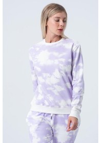 Resim Kadın Batik Sweatshirt Çok Renkli 