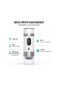 Resim Obiem Obiess 72 W Taşınabilir Espresso Kahve Makinesi 