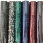 Resim 1 adet Çoklu Boyutlu Parlak Karbon Fiber Vinil Ambalaj Filmi Yapıştırıcı Motosiklet Scooter Araba Etiket Sarma için 