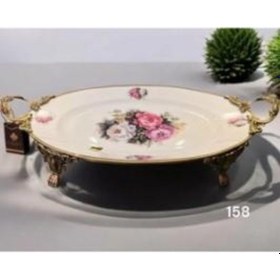Resim Royking Antique Oval Sunum Tabağı 52x29x10cm Rmn 158 