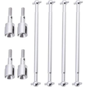 Resim Spibicyy 08029 Dogbones 89.5mm ve Saplama Tekerlek Aksı 02033 Tahrik Mili 1/10 Redcat Hsp Exceed Rc Araba Kamyon Yedek Gümüş (Yurt Dışından) 