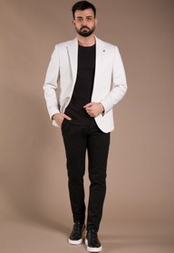 Resim Dokulu Slim Fit Ceket Blazer - 54 