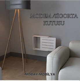 Resim Pimdec Dekoratif Beyaz Modem Saklama Kutusu 40x35x11 Beyaz 