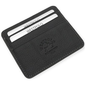 Resim Westpolo Unisex Süper Slim Para Bölmeli Hakiki Deri İnce Kartlık Cüzdan 6 Bölmeli - Koyu Gri Koyu Gri 