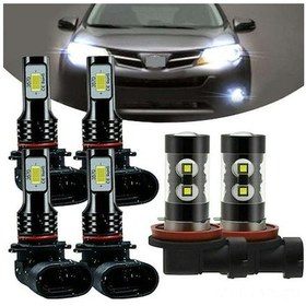 Resim Toyota Rav4 2013-2015 Led Far Ve Sis Farları - 6000k Beyaz Işık, Cob Çipli, 50000 Saat Ömürlü 