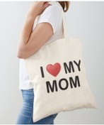 Resim Limon I Love Mom Tasarımlı Ham Bez Omuz 