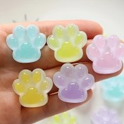 Resim 5 Adet Şirin Kedi Ayak Resin Sihirleri DIY El Sanatları, Parti Favors, Dekoratif Aksesuarlar - Çok Renkli Resin Kedi Pençeleri Telefon Sihirleri, Buzdolabı Manyetikleri, Saç Tıkları - Elektrik Gerektirmez 