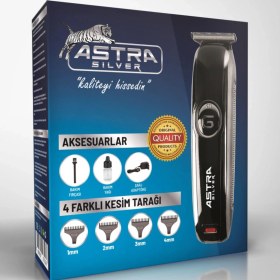 Resim Astra Silver RD-6050 Saç Sakal Profesyonel Tıraş Makinesi Sıfırlama Ense Çizim Makinesi 