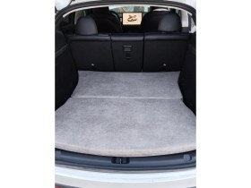 Resim Tesla - Model Y Uyumlu Oto Arka Koltuk Yatağı - Krem - 6 cm Kuştüyü Sünger, Yastıklı, Çantalı 