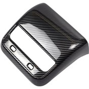 Resim Tesla Model Y İçin Arka Hava Vantilatörü Çerçeve Kapağı Karbon Fiber Değiştirme 