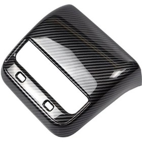 Resim Tesla Model Y İçin Arka Hava Vantilatörü Çerçeve Kapağı Karbon Fiber Değiştirme 