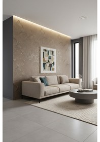 Resim İthal 16m2 Duvar Kağıdı Mermer Desen 3boyutlu Simli Silinebilir Yeşil 