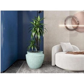 Resim Nuano Consept Nora Serisi Yuvarlak Saksı Koyu Gri 70x60 