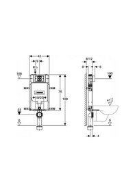 Resim Geberit Alpha Gömme Rezervuar 8 Cm 110.174.00.1 Beyaz 